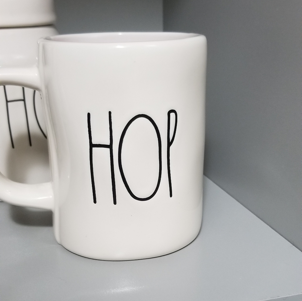 Rae Dunn Hip Hop happy Easter bunny coffee tea Mug cup double sided - Picture 2 of 5